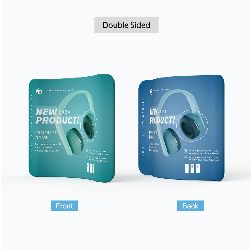 Pantalla de tela de tensión en curva de 6' 3