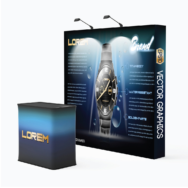 Tela de velcro recta de 8' emergente pantalla 5