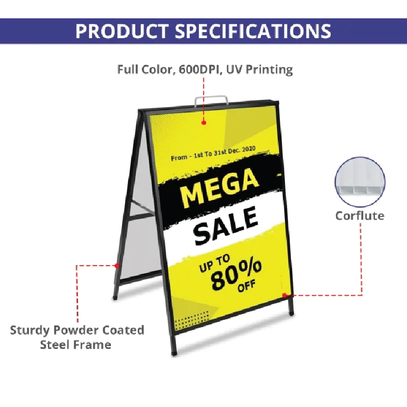 Metal Sidewalk A-Frame 3