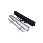 Economy Banner Stand with Travel Bag - Silver Brushed