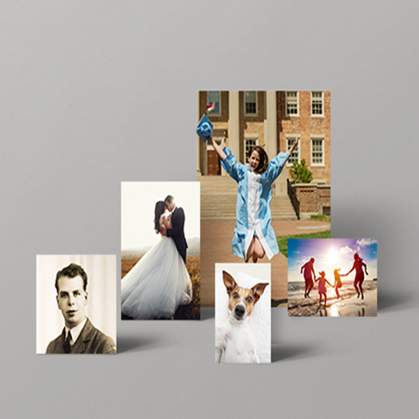 Full size photo printing service offering premium quality prints from 4 by 6 inches to 12 by 18 inches with in-store pickup a