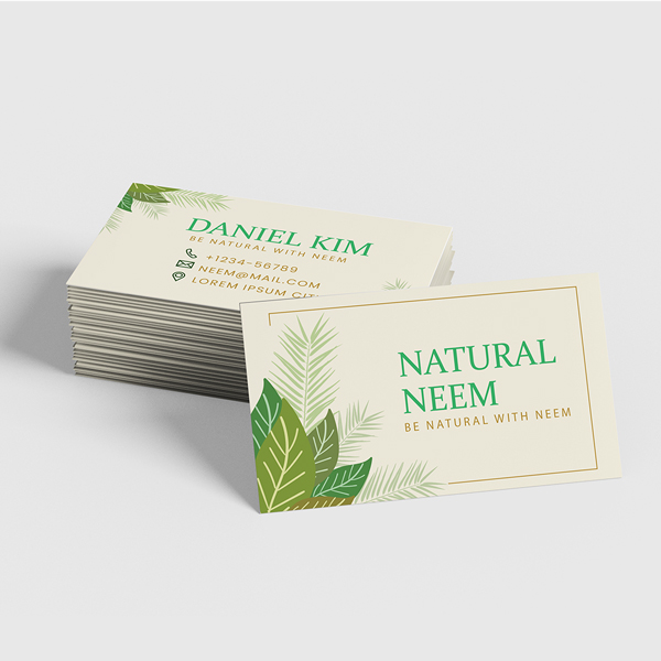 Rectangle Natural Business Cards