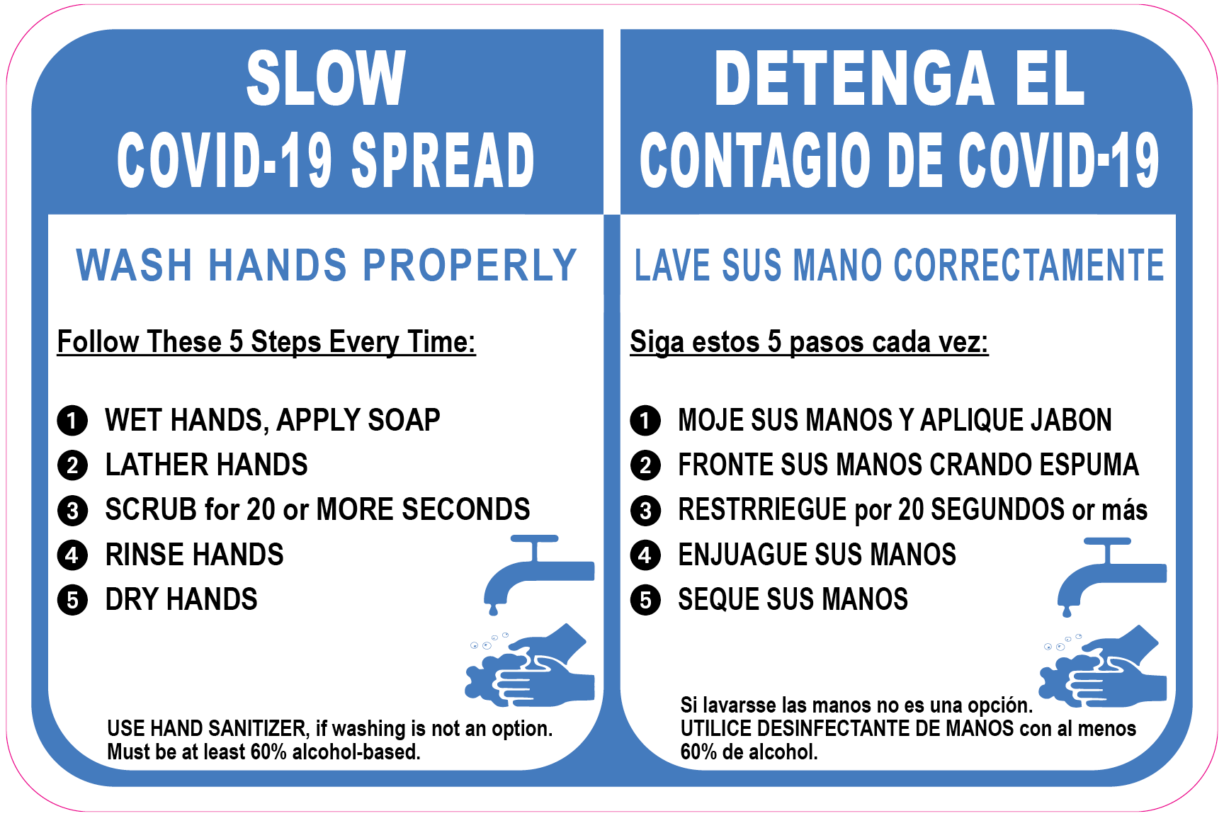 Slow Covid Wash PVC Sign Slow Covid Wash PVC Sign