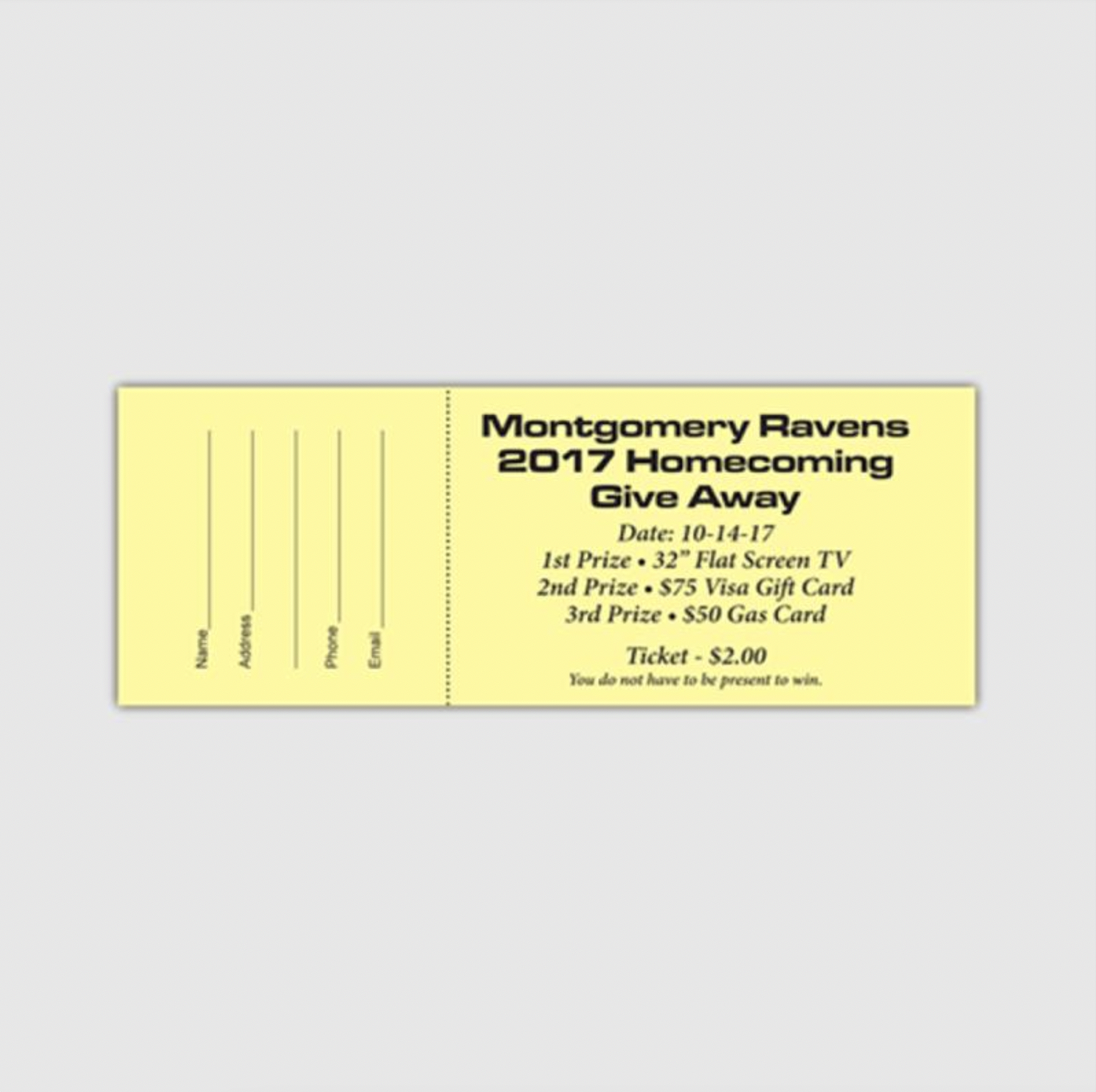 Standard Raffle Tickets