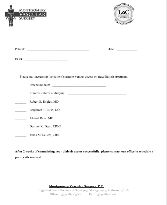 Dialysis Form