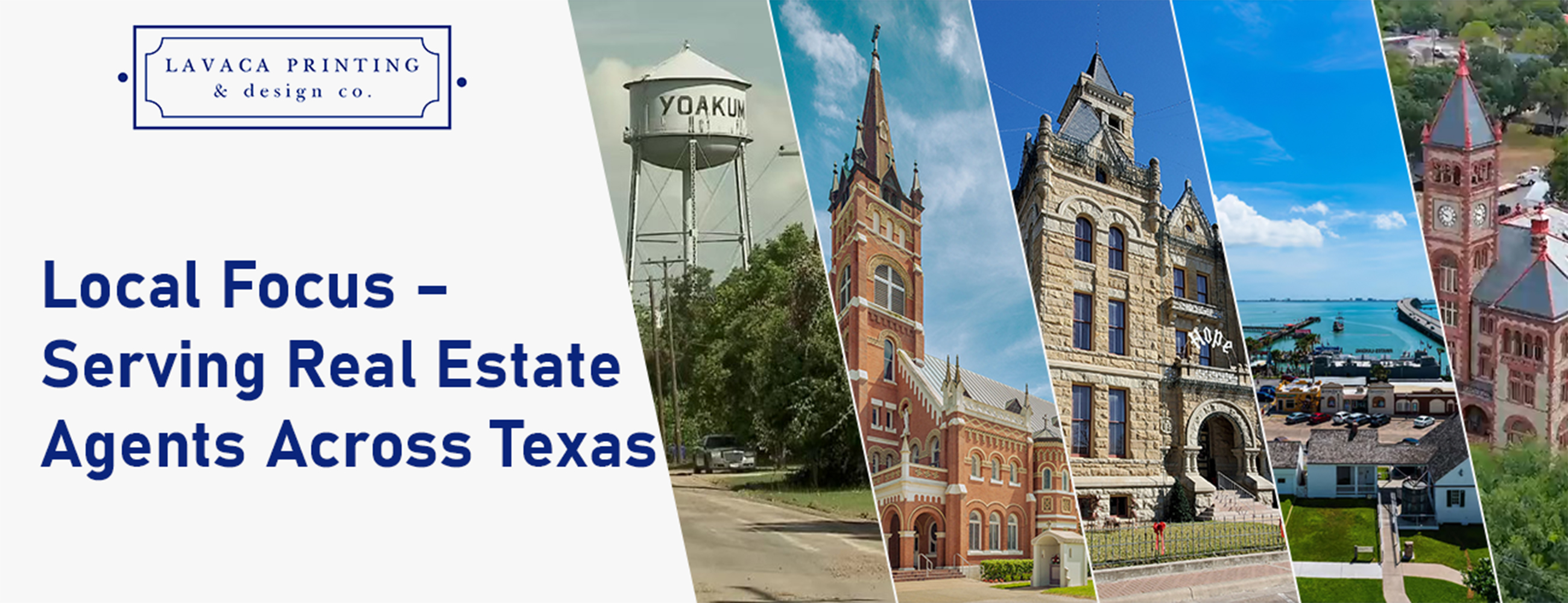 Map of Lavaca Printing's Texas service areas