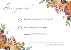Fall in Love RSVP Card