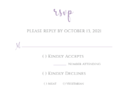 Swirly RSVP Card