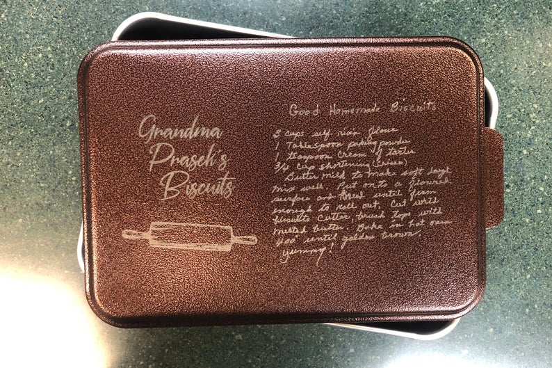 Engraved Cake Pan Lid (with pan) Engraved Cake Pan Lid (with pan)