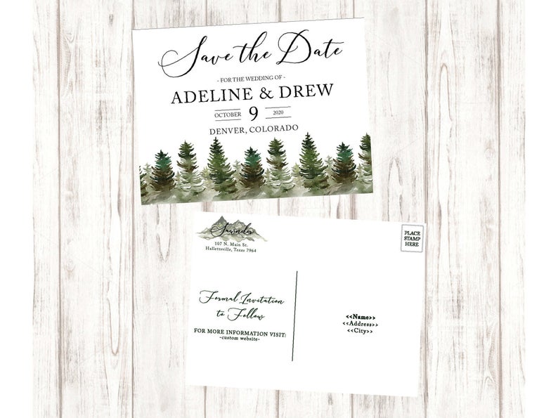 Woodlands Theme Save the Date