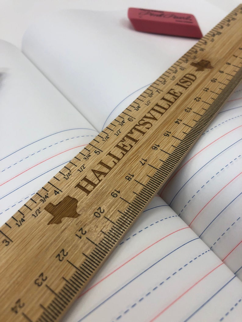 Engraved Wooden Ruler