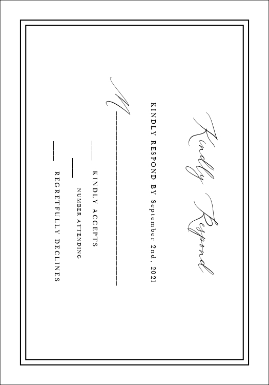 Black & White RSVP Card