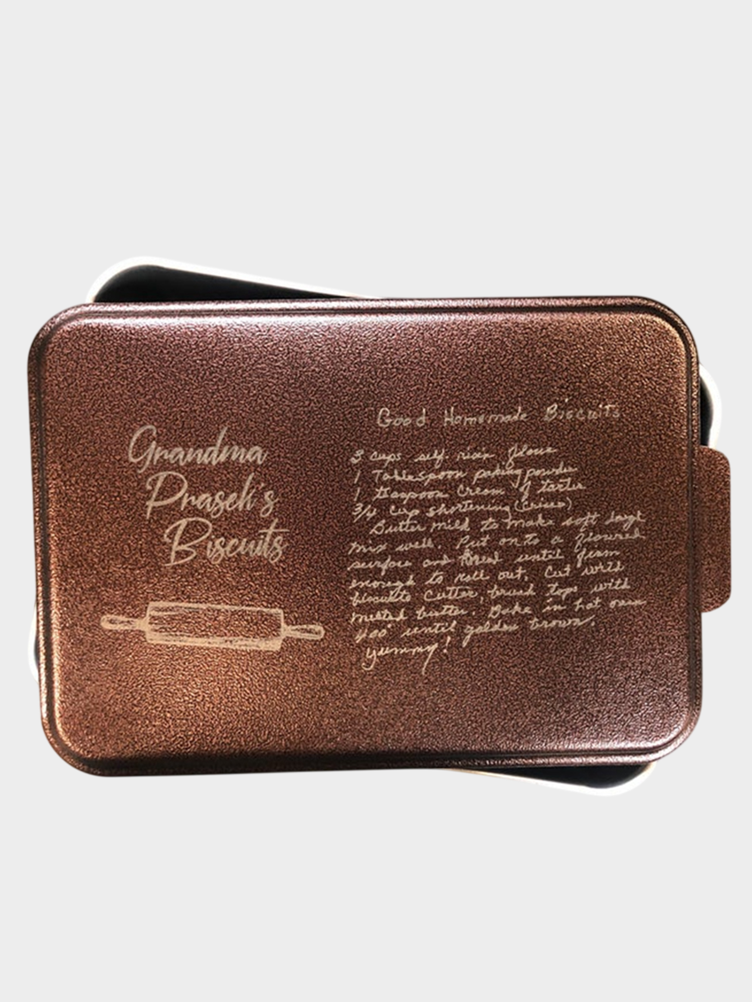 Engraved Cake Pan Lid (with pan)