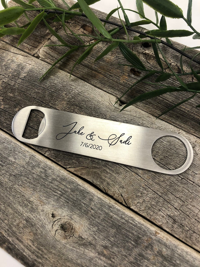 Engraved Stainless Bottle Opener 1