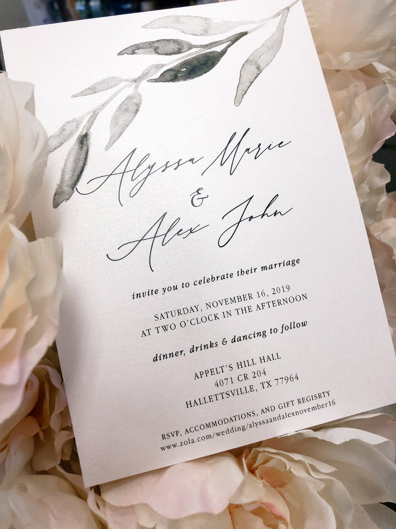 Modern Wedding Invitation 1