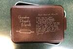 Engraved Cake Pan Lid (with pan) 1