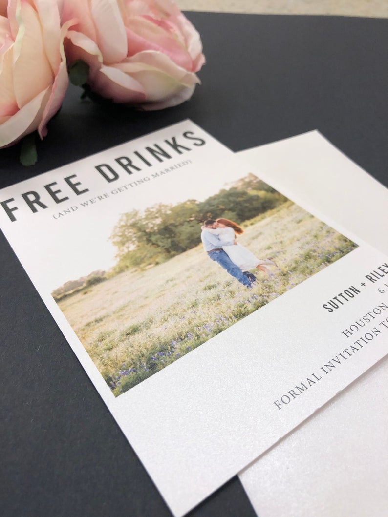 Free Drinks Save the Date 2