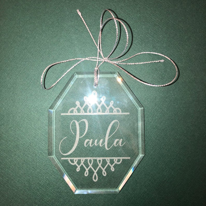 Personalized Glass Ornament 2