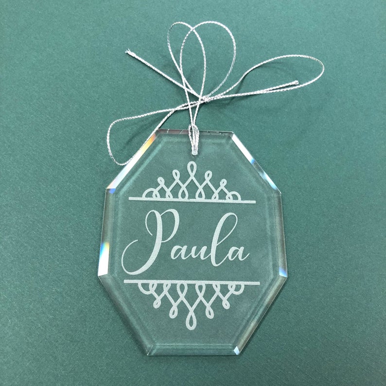 Personalized Glass Ornament 7