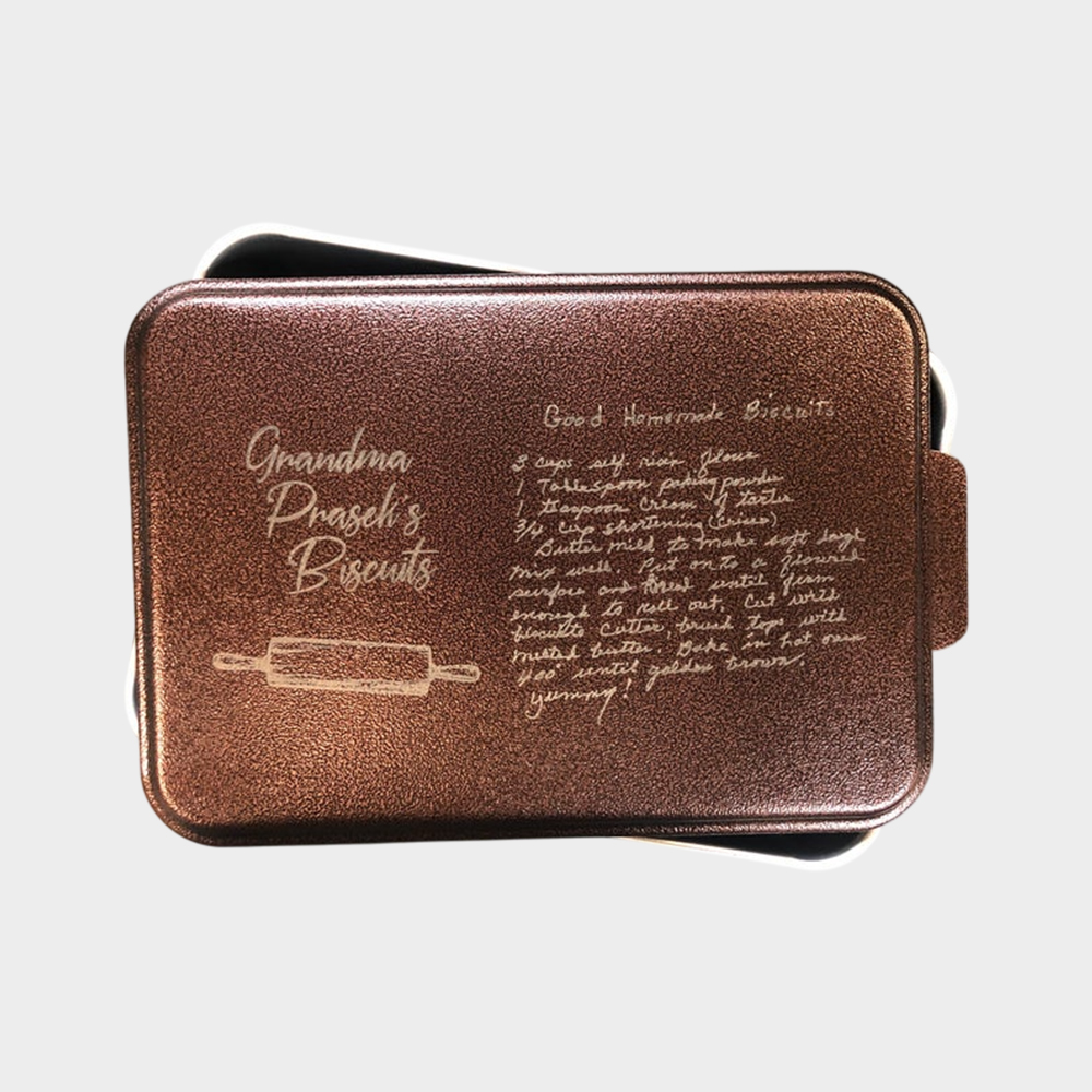 Engraved Cake Pan Lid (with pan)