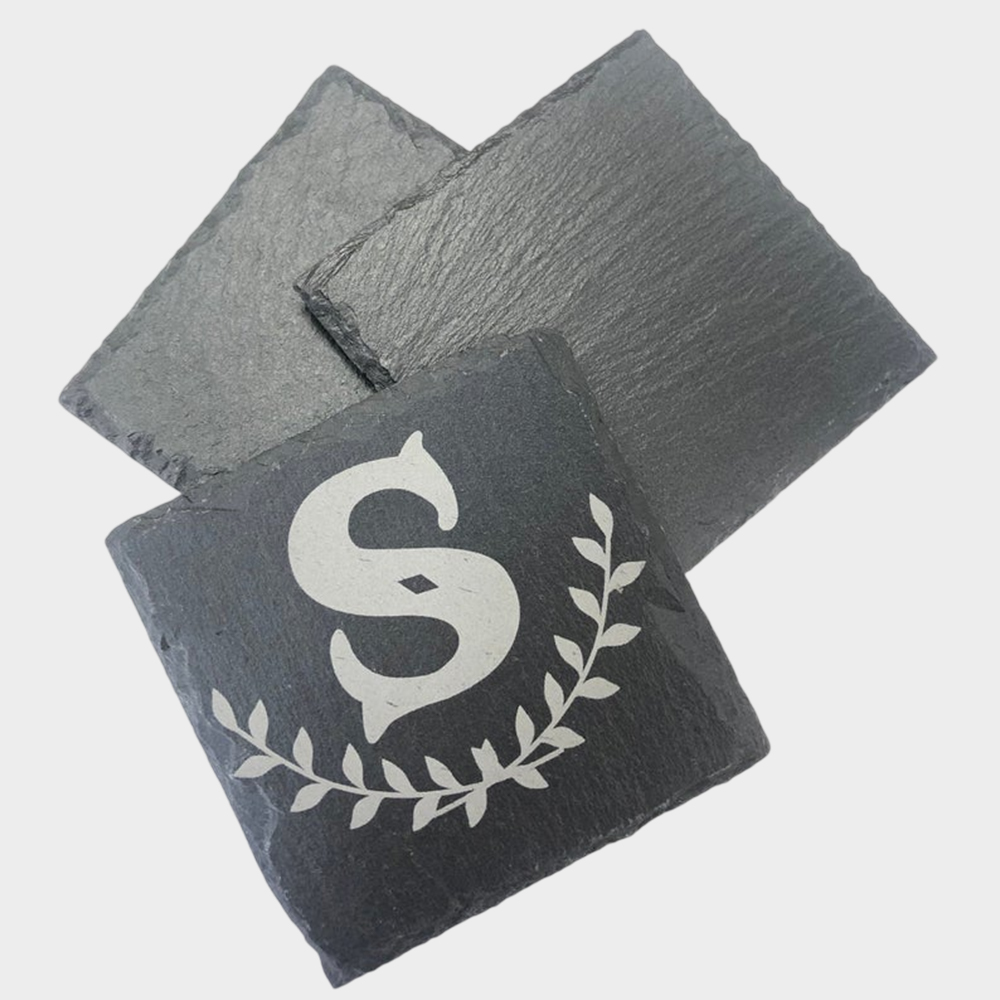 Laser Engraved Slate Coaster - Set of 4_1