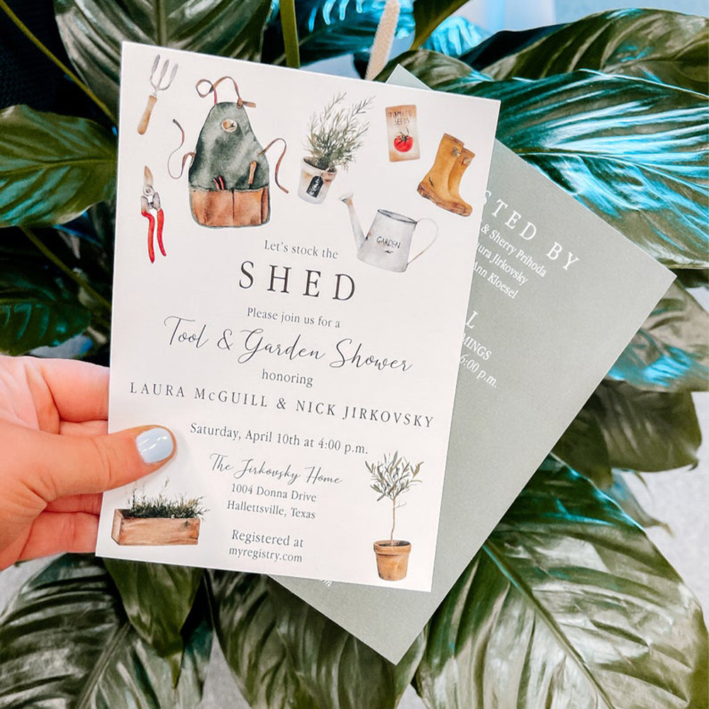 Stock the Shed Couples Shower Invitation Digital Download 1