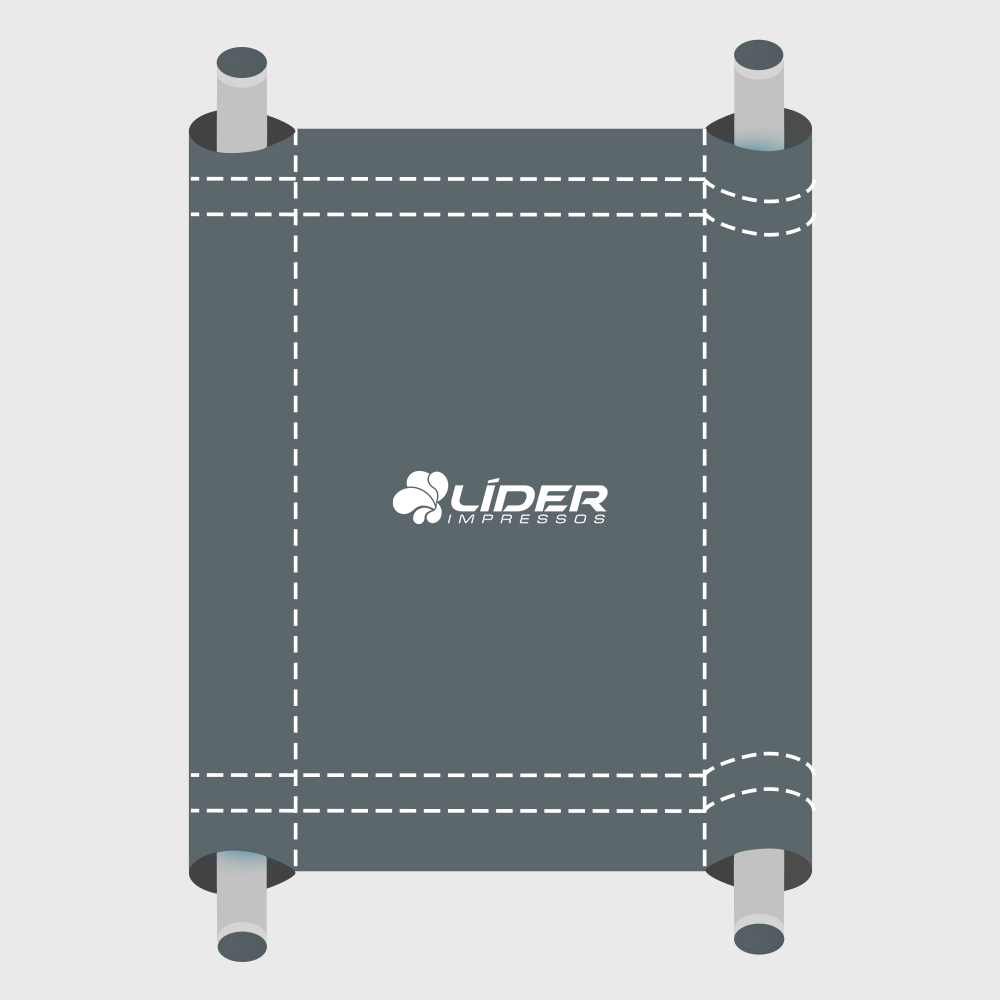 Bastão e corda nas laterais