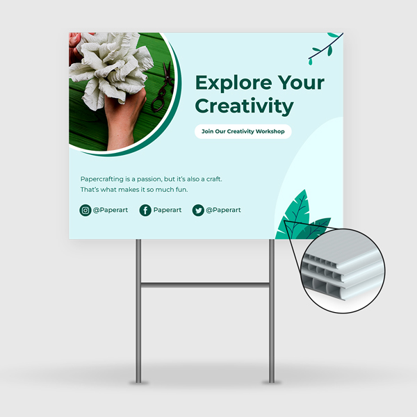 10mm Coroplast Signs — printed materials for business branding, promotions, and events