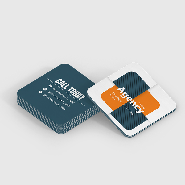2.5x2.5 Social Cards — printed materials for business branding, promotions, and events