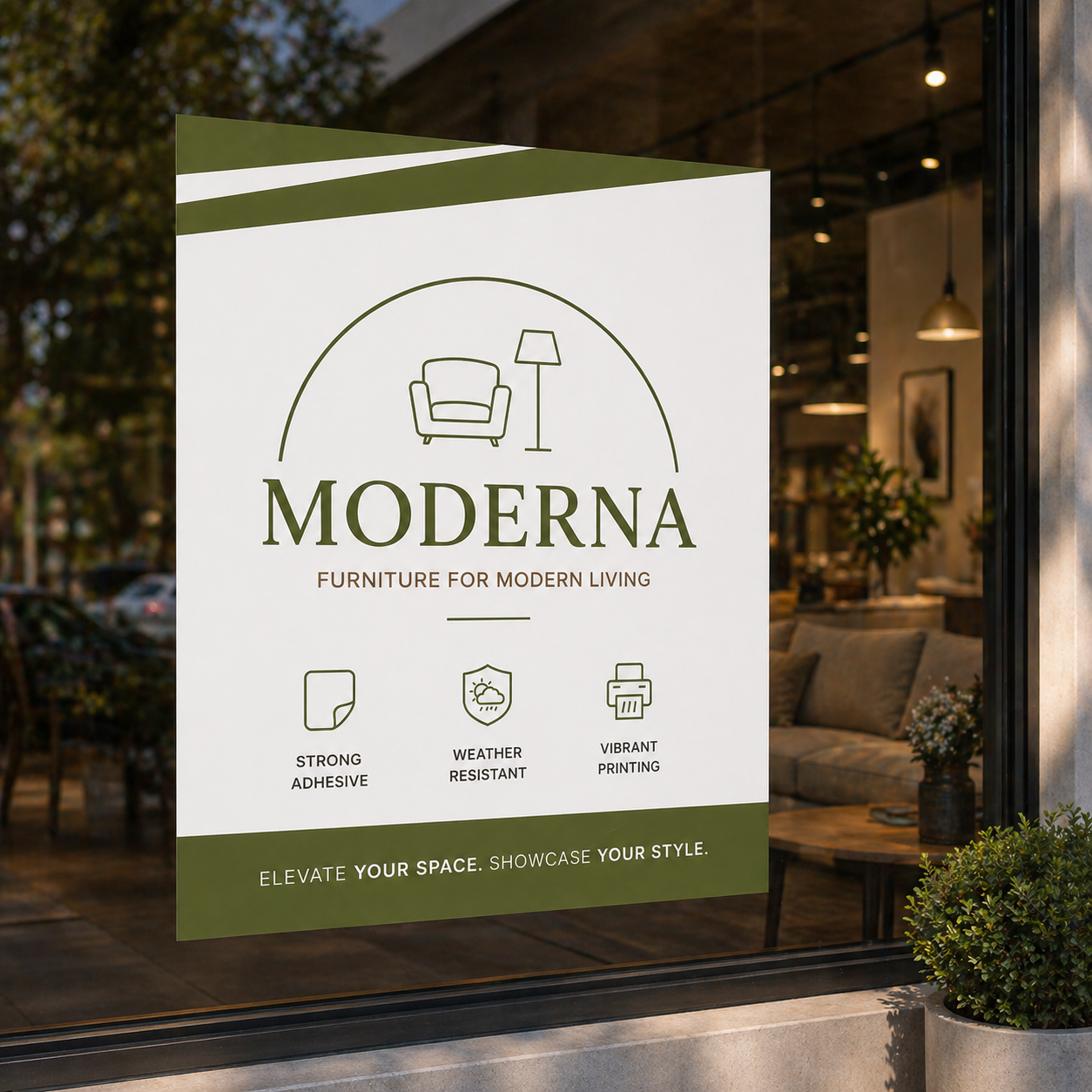Adhesive Vinyl Banner Adhesive Vinyl Banner — durable banners for storefront displays, trade shows, and events