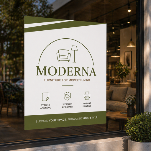Adhesive Vinyl Banner for Storefronts and Trade Shows