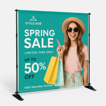 Backdrop Banner for Storefronts and Trade Shows