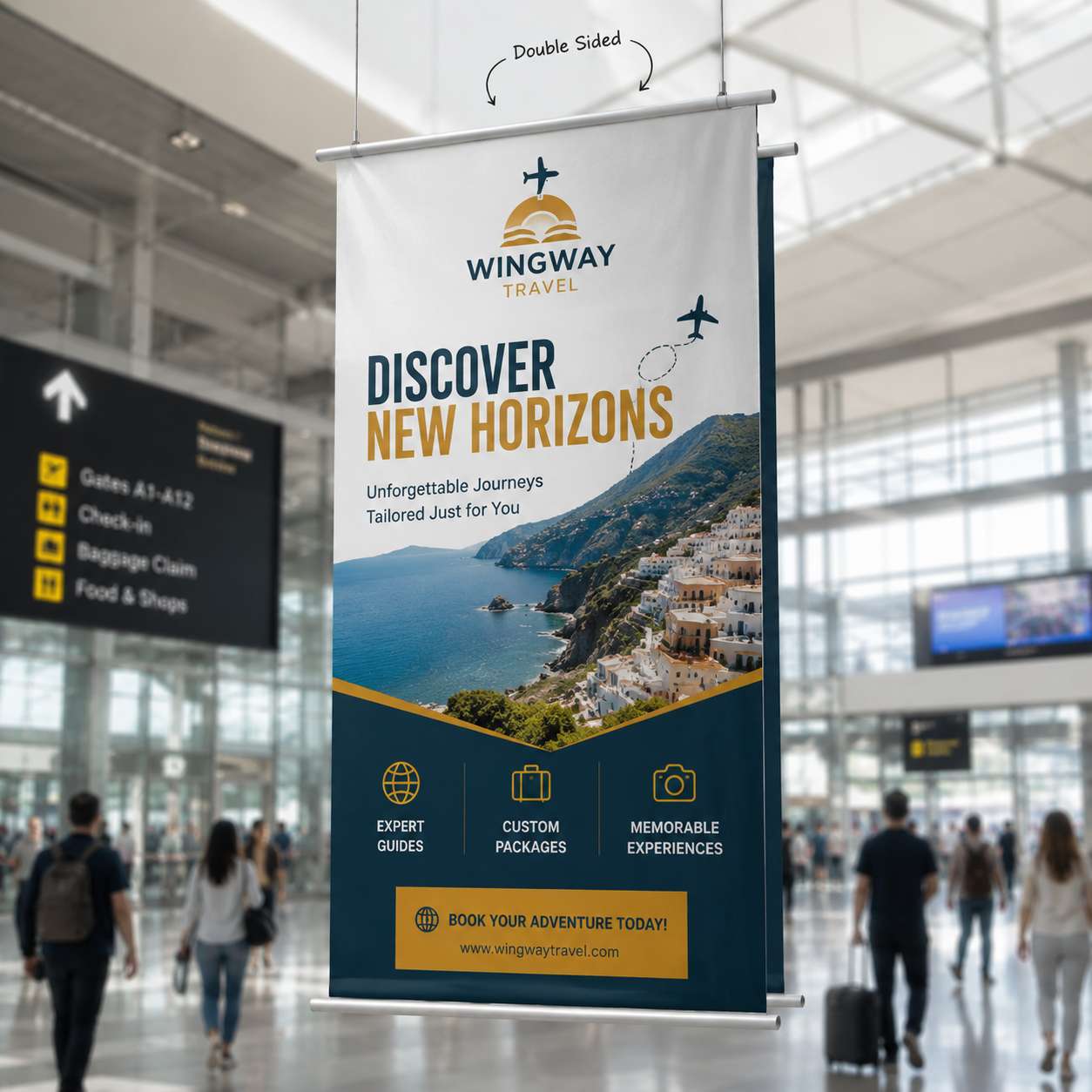 Blockout Vinyl Double Sided Banner Blockout Vinyl Double Sided Banner — durable banners for storefront displays, trade shows, and events