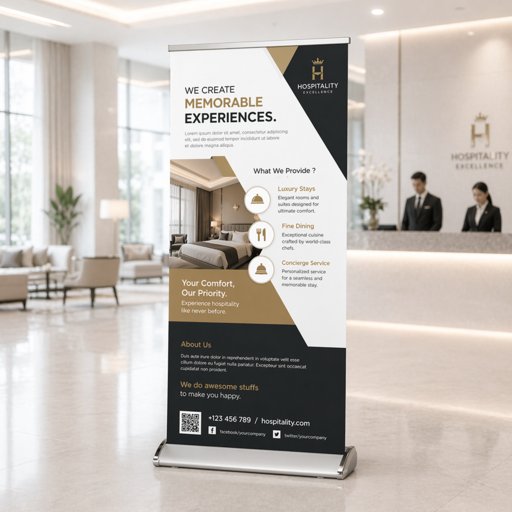 Deluxe Single-Sided Retractable Banner Stands for Storefronts and Trade Shows