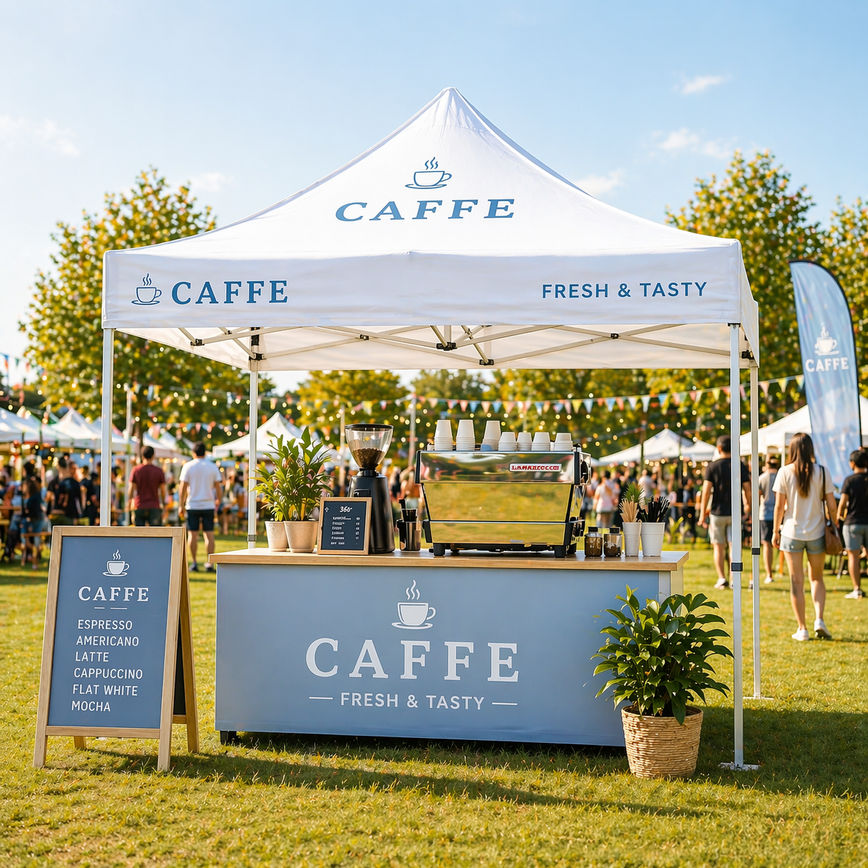 Event Tents — printed materials for business branding, promotions, and events