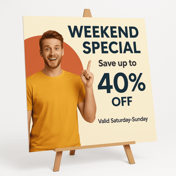 Foam Board Sign — printed materials for business branding, promotions, and events