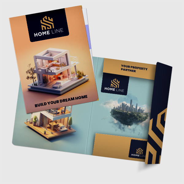 Glue-Less 9x12 Presentation Folder — printed materials for business branding, promotions, and events