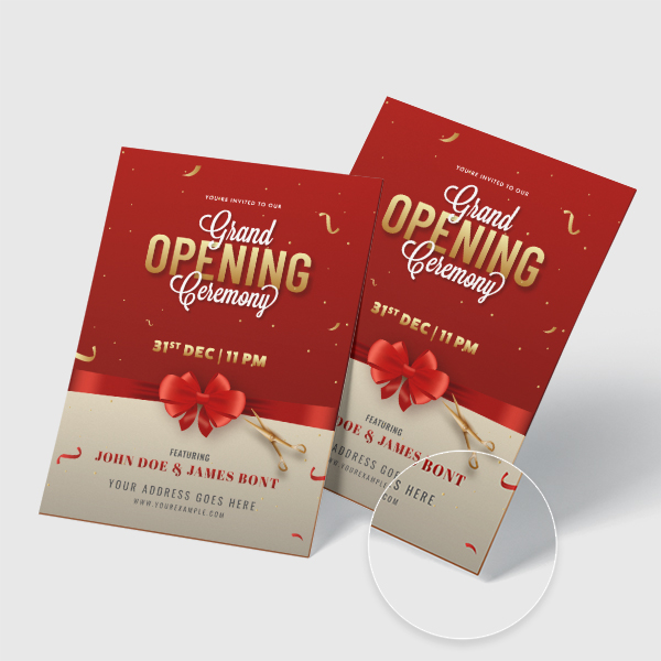 Painted Edge Announcement Cards  for Business Use