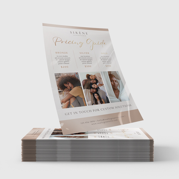 Pearl Sell Sheets — printed materials for business branding, promotions, and events