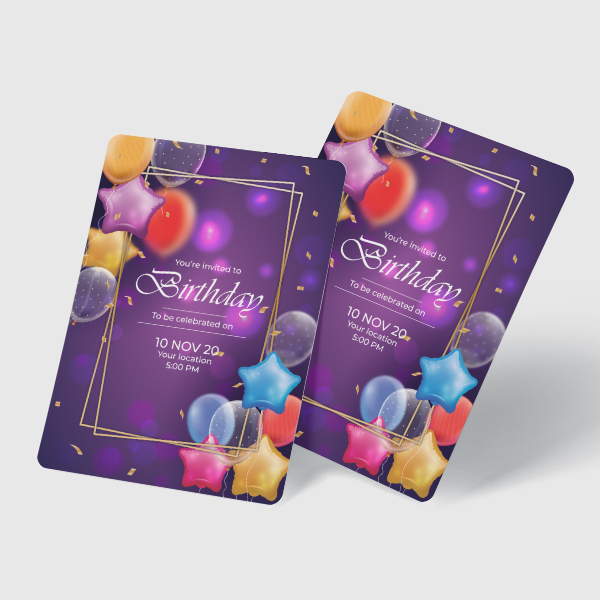 Round Corner Announcement Cards  for Business Use