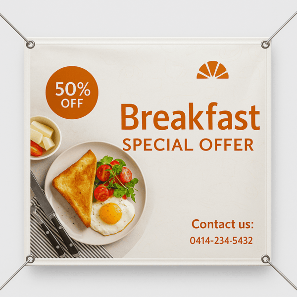 Vinyl Banner — durable banners for storefront displays, trade shows, and events