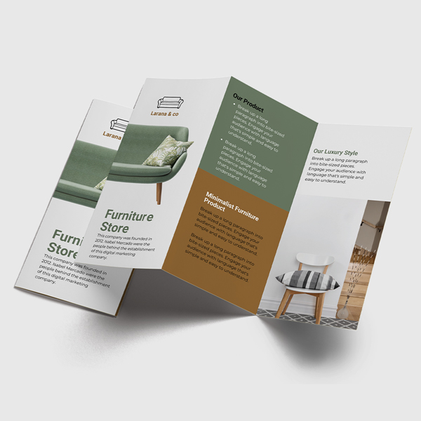 Z-Fold Brochures — brochures for product showcase, sales meetings, and business promotions