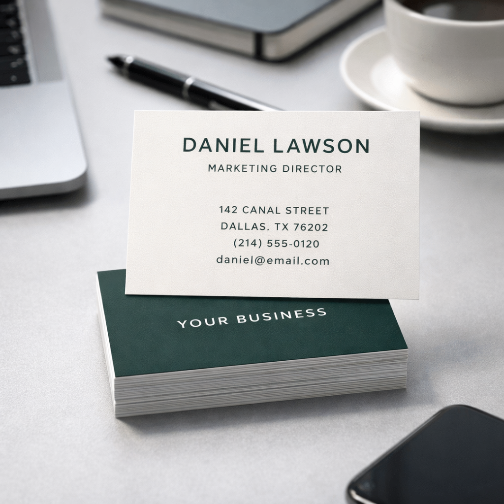 Business Card — premium cards for networking, client meetings, and brand promotion