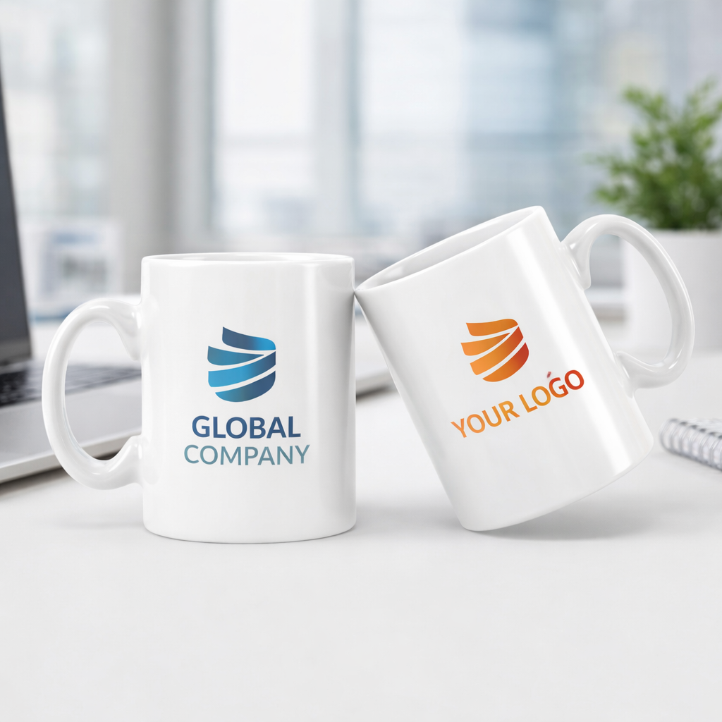 Mugs — printed materials for business branding, promotions, and events