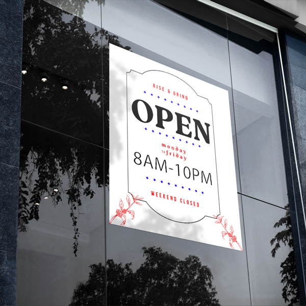 Standard Clings: White — printed materials for business branding, promotions, and events