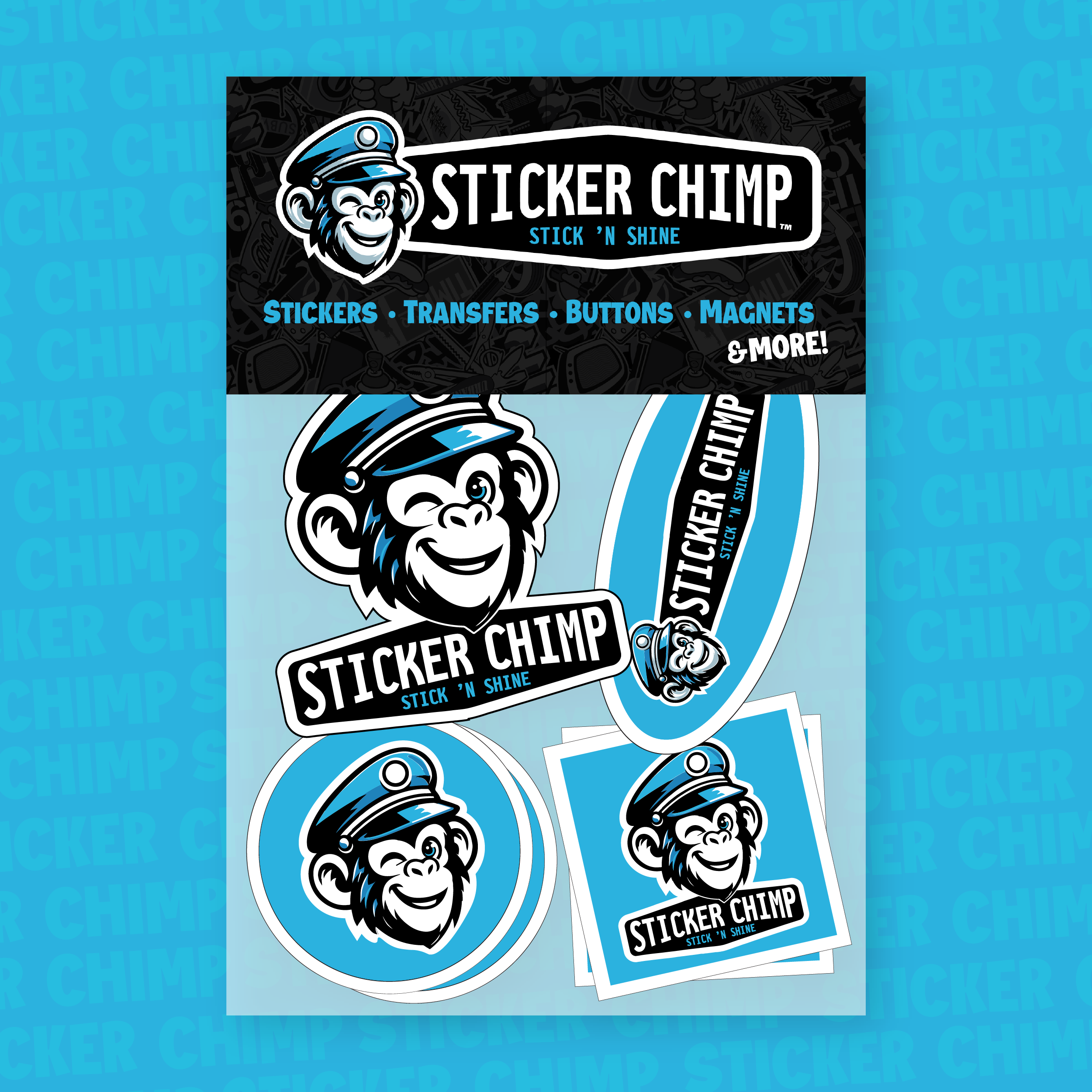 Custom Sample Sticker Pack | Personalized Vinyl Stickers | StickerChimp.com™