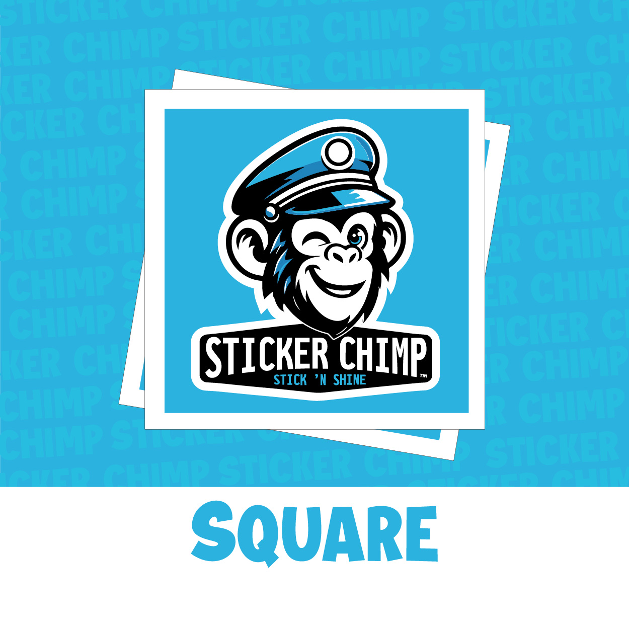 Custom Square Stickers | Personalized Vinyl Stickers | StickerChimp.com™
