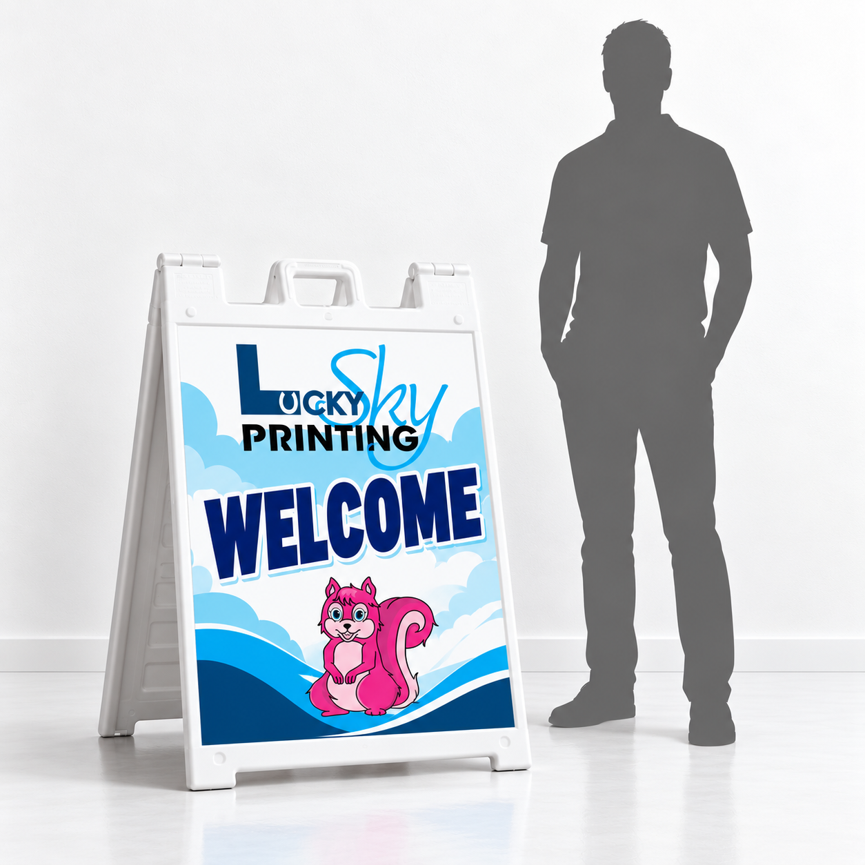PVC sign in an A-Frame