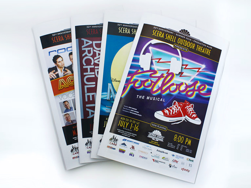 Programs for Scera Theater.