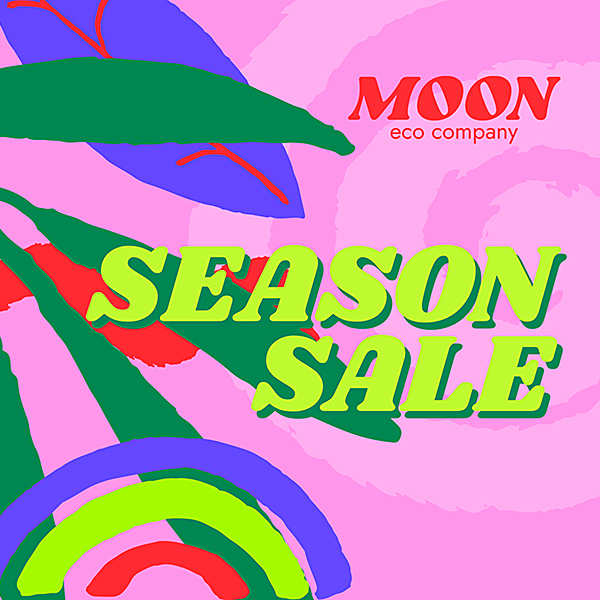 Graphic showing bold, bright colors in an abstract logo design.